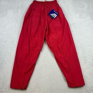 Mizuno Windbreaker Pants Adult Medium Red Swishy Drawstring Mesh Lined Nylon NEW